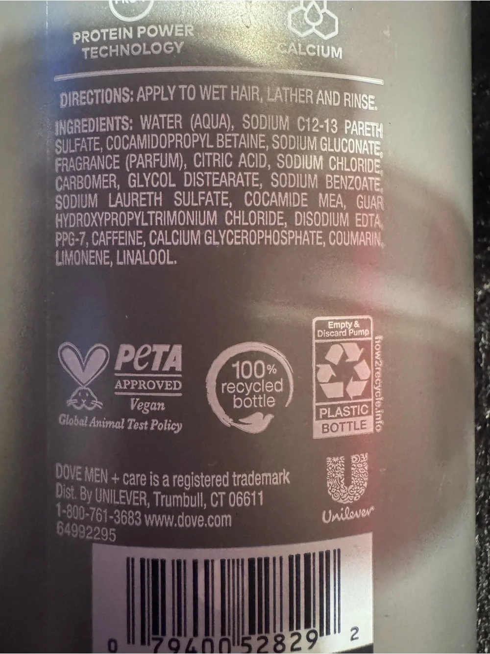 Dove Men+Care Thick & Strong 2-in-1 Shampoo + Conditioner — Silver
